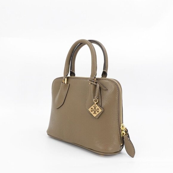 Tory Burch Swing Mini Leather Handbag Taupe Oak OS - Picture 4 of 14